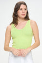 Seamless Reversible Stonewashed Ribbed Tank