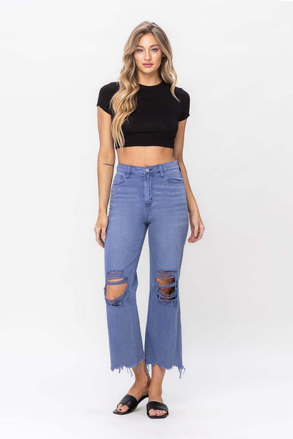 90"s Vintage Crop Flare Jeans