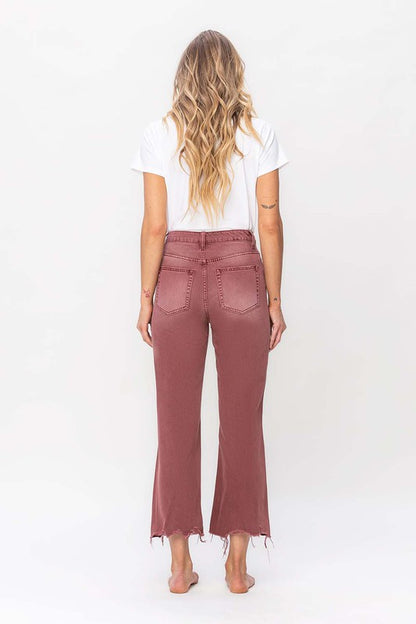 90's Vintage High Rise Crop Flare Jeans