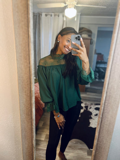Live In The Moment Lace Blouse
