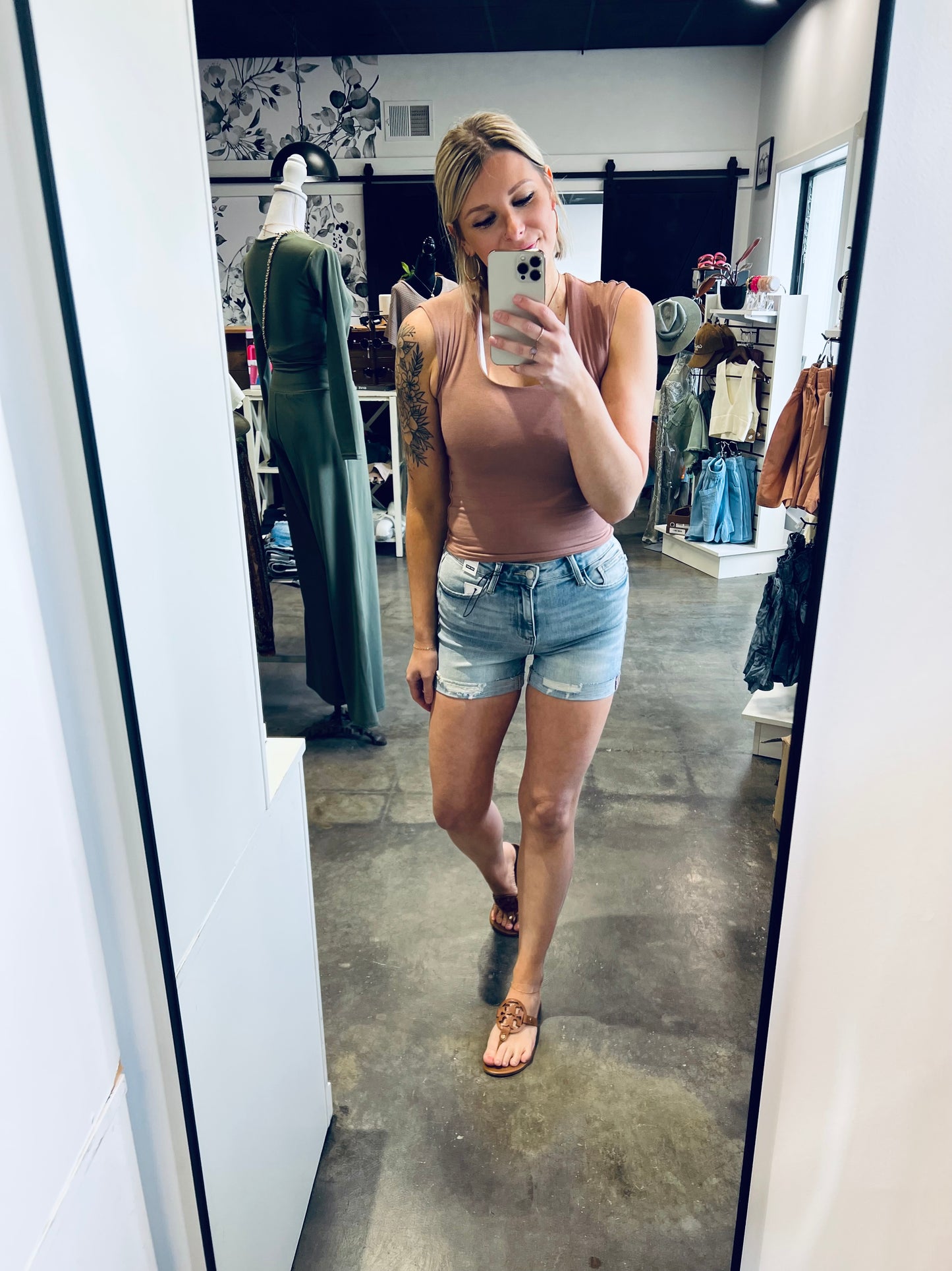 Judy Blue Slow It Down High Waist Shorts Style 150184