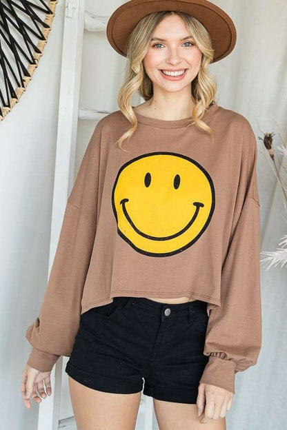Smiley Cropped Tee