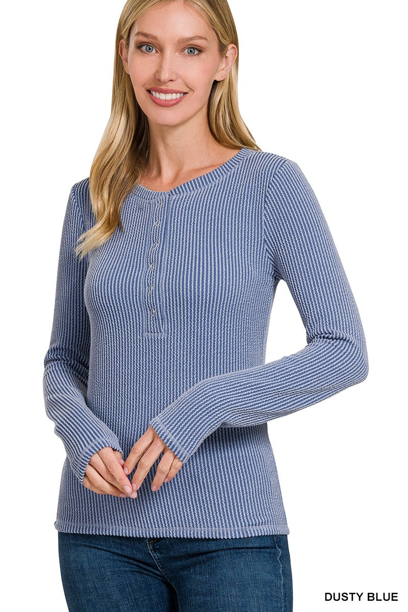 Mystery Zenana Textured Long Sleeve Special  $13.99