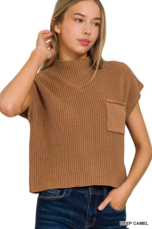 Macey Short Sleeve Cropped Sweater