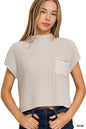 Macey Short Sleeve Cropped Sweater