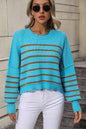 Take What You Get Striped Dropped Shoulder Sweater