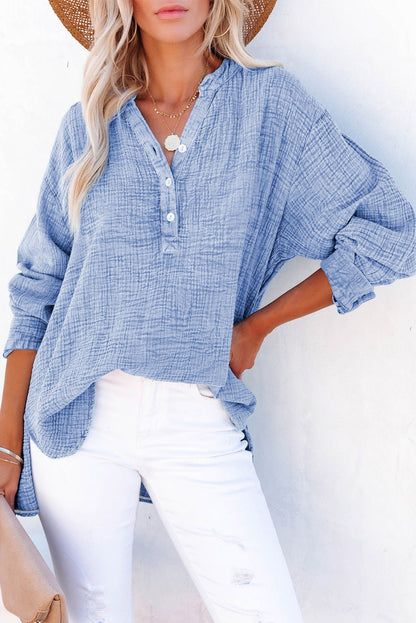 Marin Textured Long Sleeve Blouse