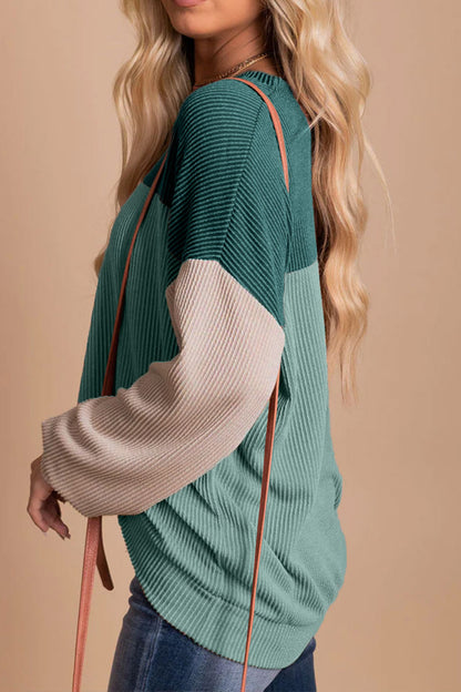 Pushing The Limit Color Block Long Sleeve