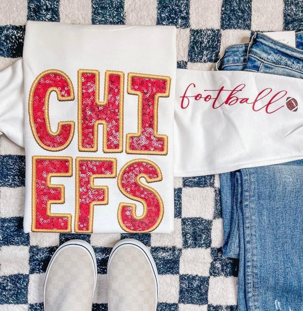 Faux Sequin Football Sweatshirts Sku 1 🏈 Ravens|Bills|Bangles|Browns|Texans|Colts|Jaguars|Chiefs|Raiders|Chargers|Dolphins|Raiders