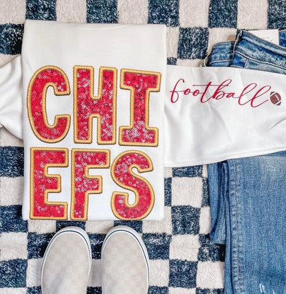 Faux Sequin Football Sweatshirts Sku 1 🏈 Ravens|Bills|Bangles|Browns|Texans|Colts|Jaguars|Chiefs|Raiders|Chargers|Dolphins|Raiders