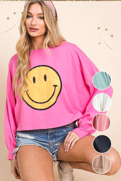 Smiley Cropped Tee