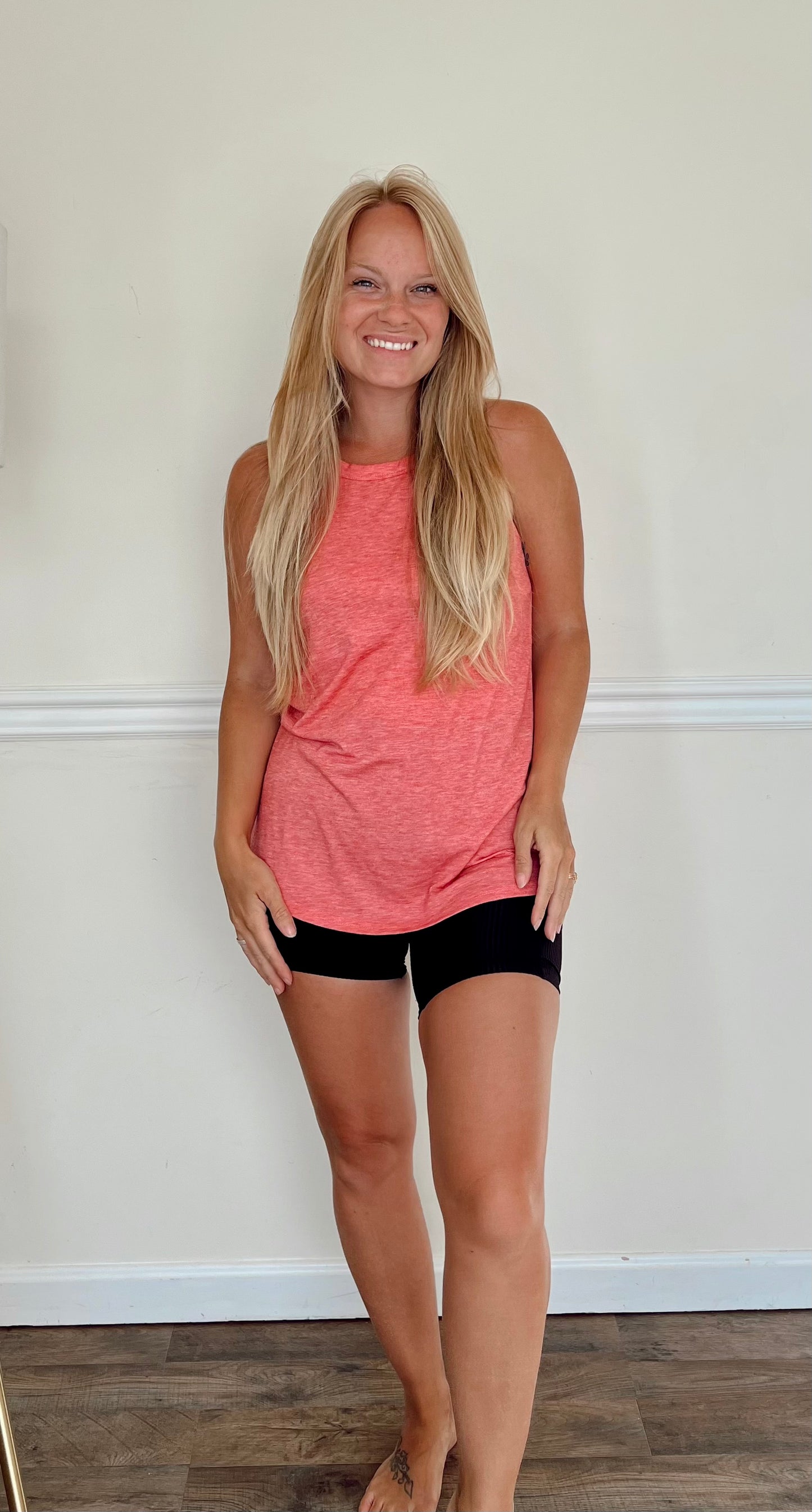 Curved Hem Grecian Tank Top