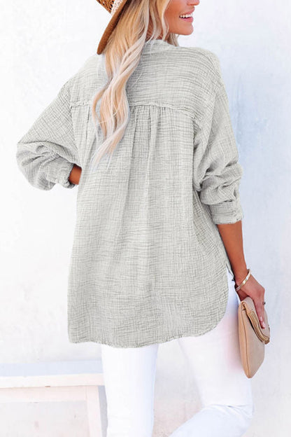 Marin Textured Long Sleeve Blouse