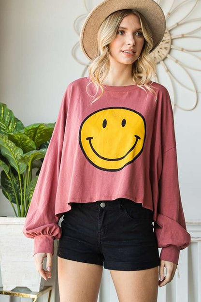 Smiley Cropped Tee