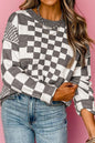 Reach Me Checkered Sweater