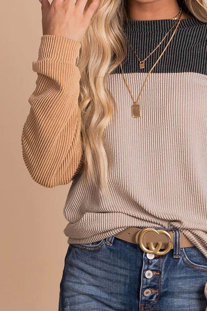 Pushing The Limit Color Block Long Sleeve