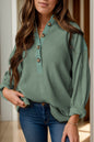 Mindy Quarter Button Up Top