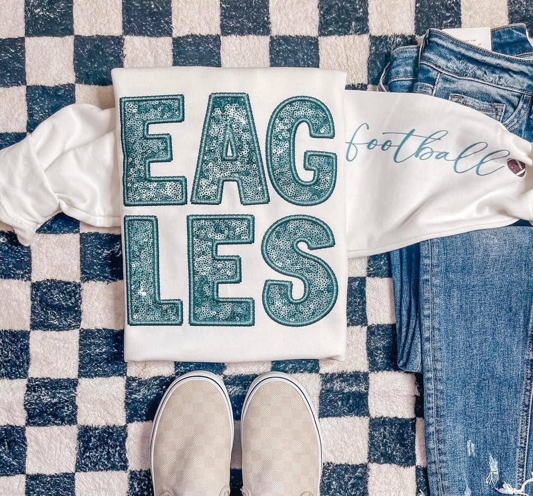 Faux Sequin Football Sweatshirts Sku 1 🏈 Ravens|Bills|Bangles|Browns|Texans|Colts|Jaguars|Chiefs|Raiders|Chargers|Dolphins|Raiders