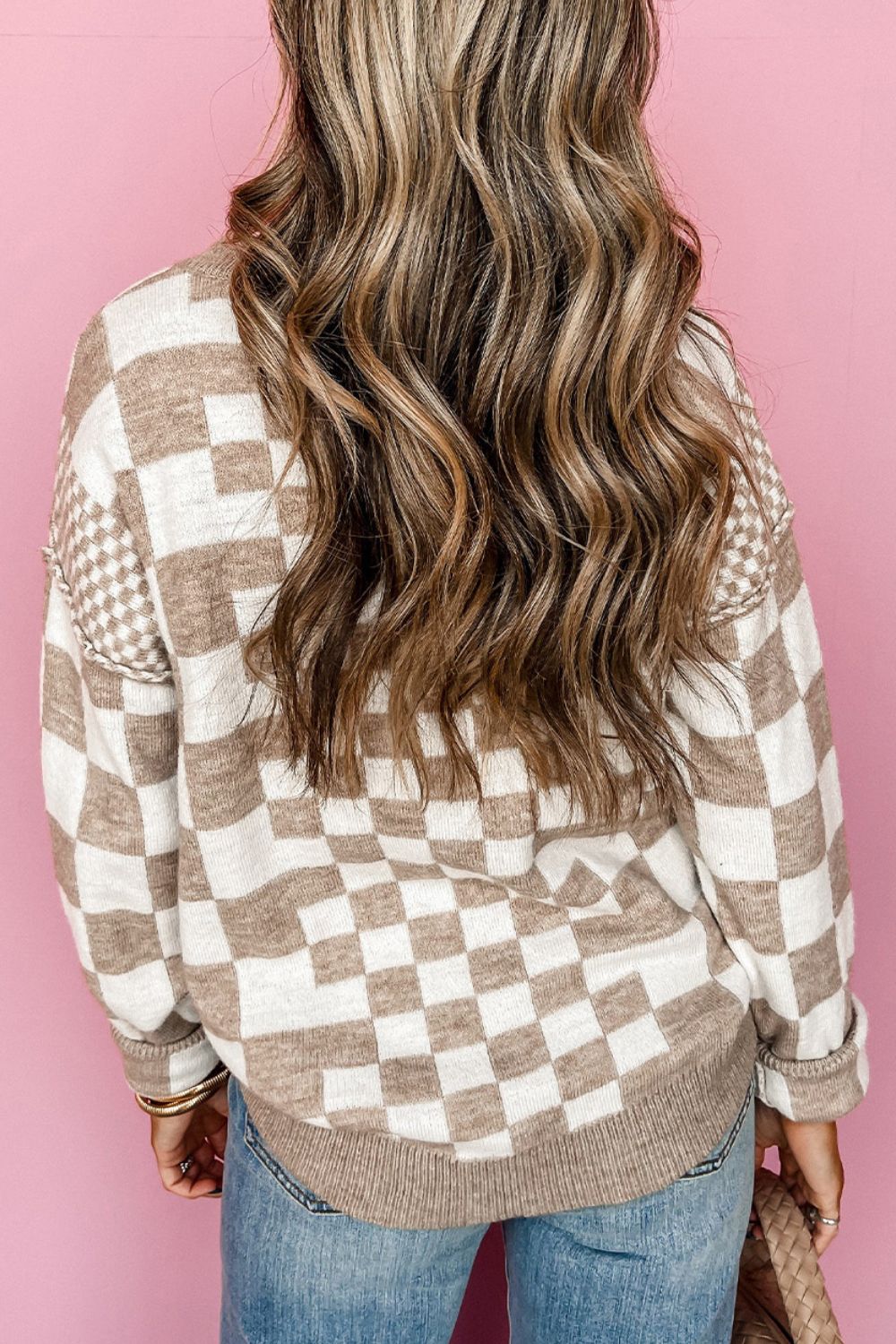 Reach Me Checkered Sweater