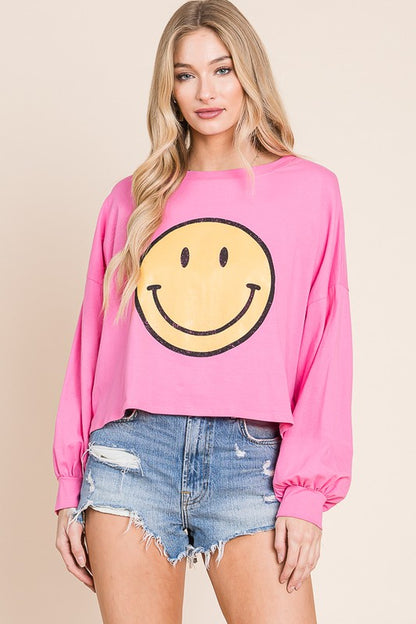 Smiley Cropped Tee