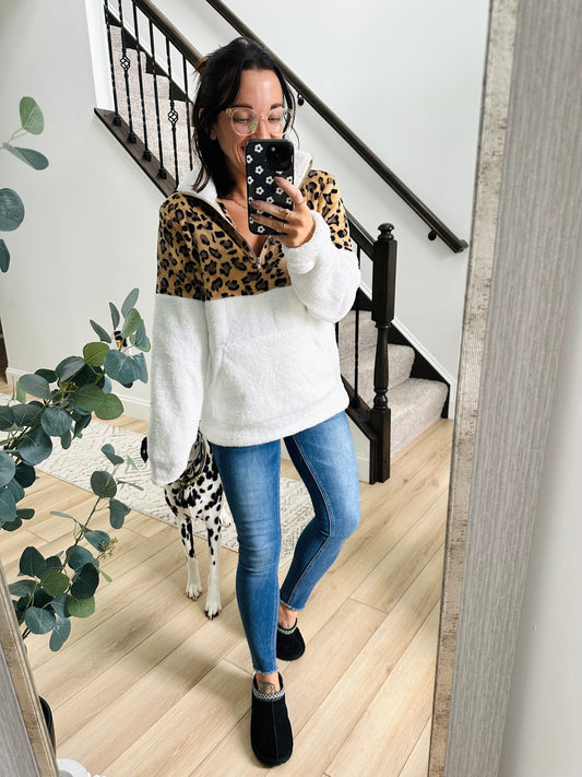 Leopard Babe Teddy Sweatshirt SALE $26.99