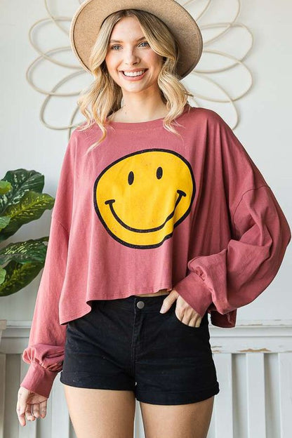 Smiley Cropped Tee
