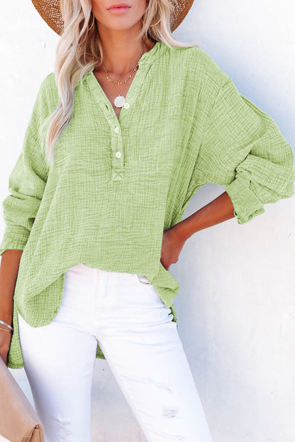 Marin Textured Long Sleeve Blouse