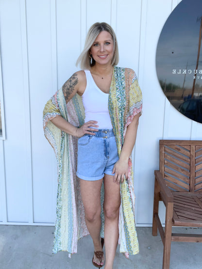 Paisley Free flow kimono