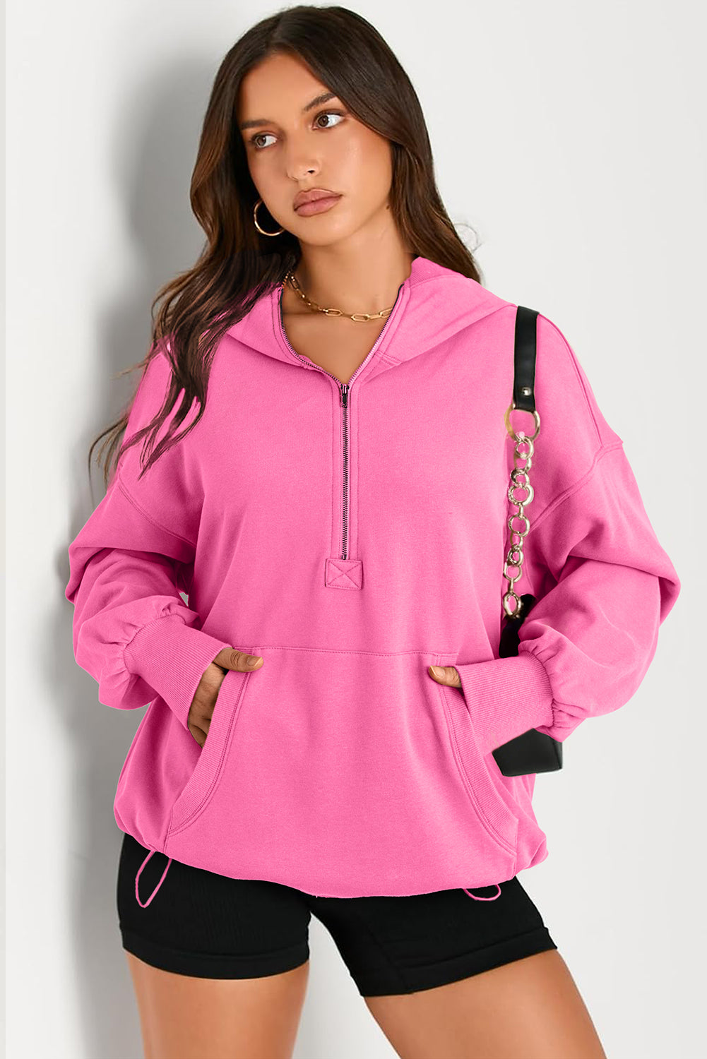 Hannah Half Zip Up Hoodie