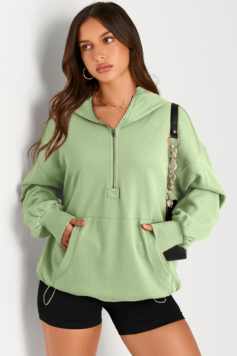 Hannah Half Zip Up Hoodie