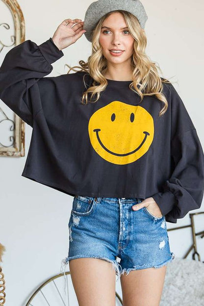 Smiley Cropped Tee