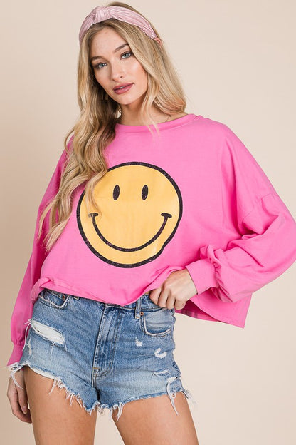 Smiley Cropped Tee