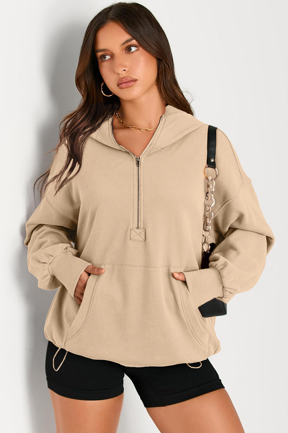 Hannah Half Zip Up Hoodie