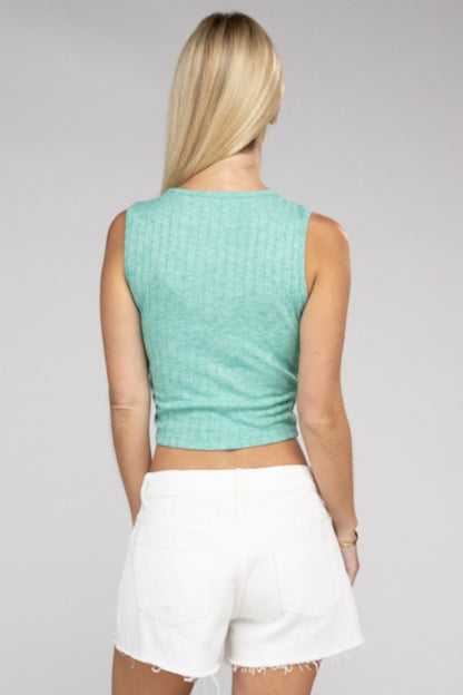 Zenana Closed Door Crop Tank