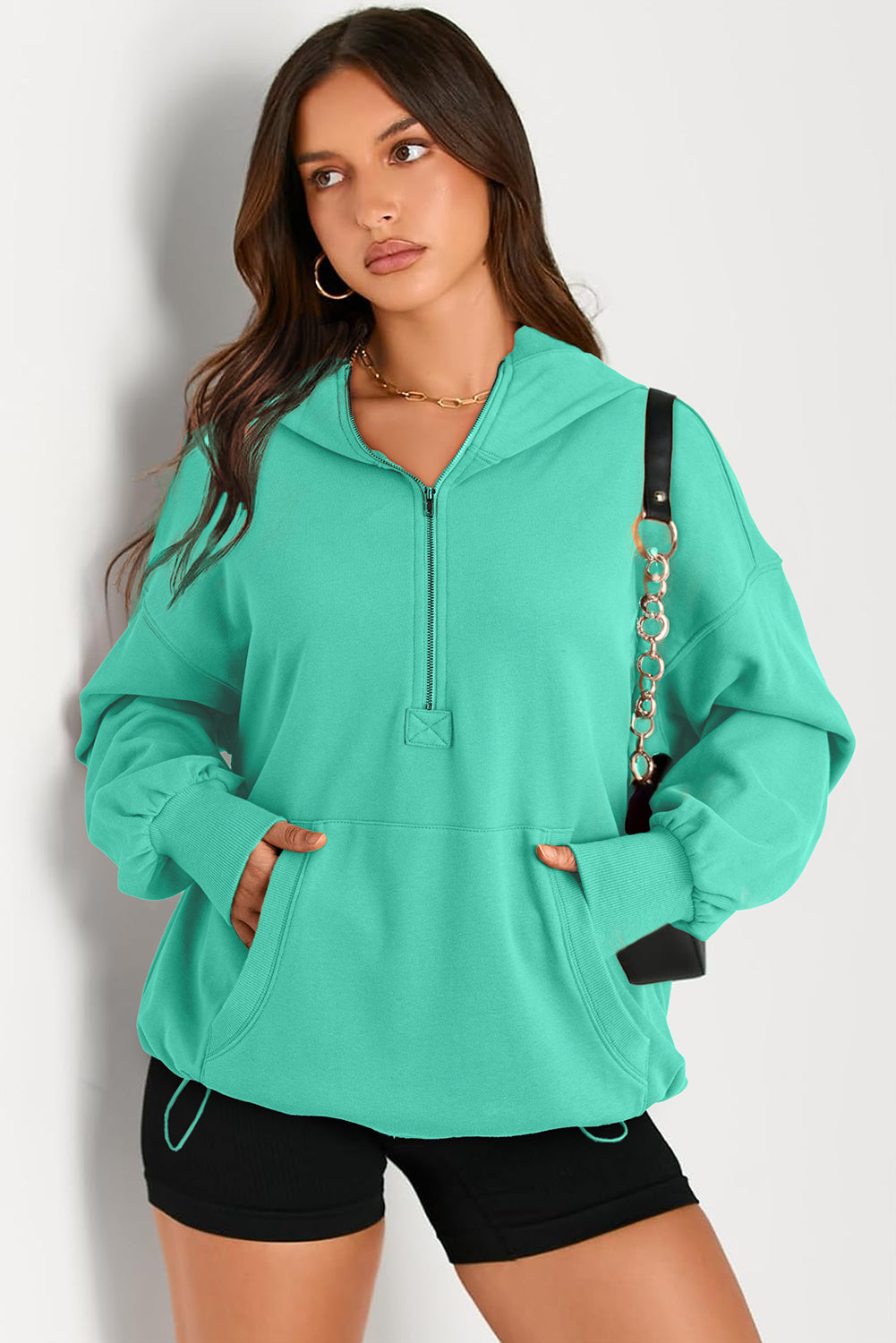 Hannah Half Zip Up Hoodie