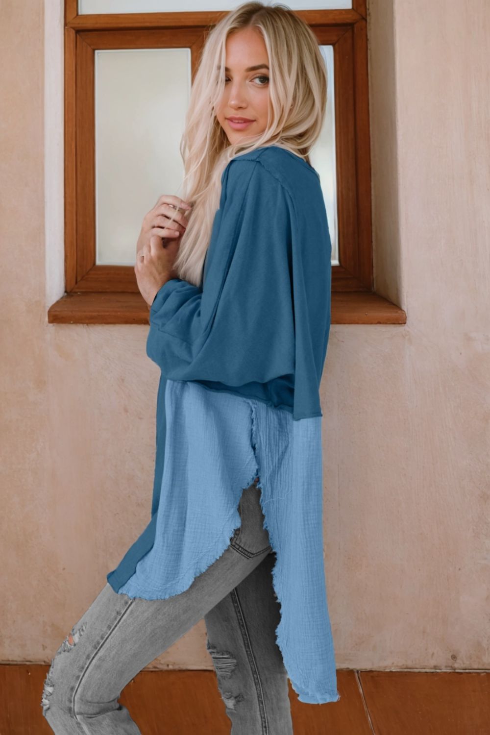 Keep Me Grounded Long Blouse