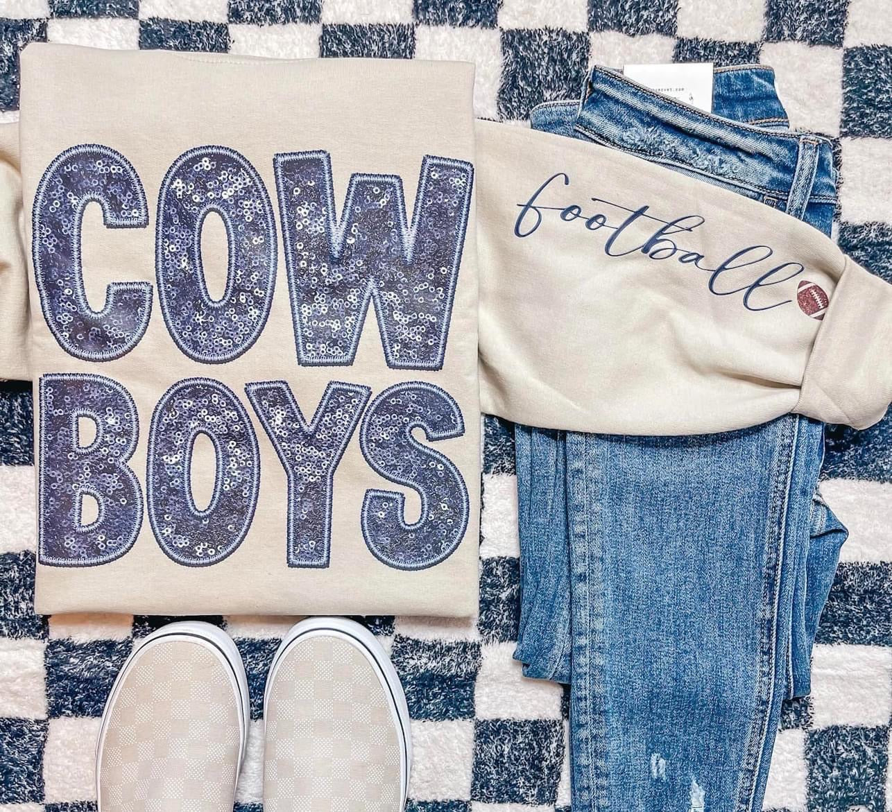 Faux Sequin Football Sweatshirts Sku 1 🏈 Ravens|Bills|Bangles|Browns|Texans|Colts|Jaguars|Chiefs|Raiders|Chargers|Dolphins|Raiders