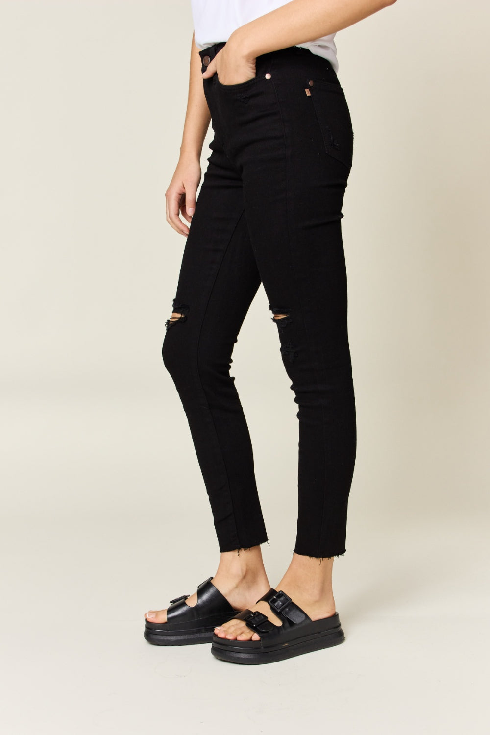 Judy Blue Total Darkness Tummy Control High Waist Skinny Jeans Style 88562