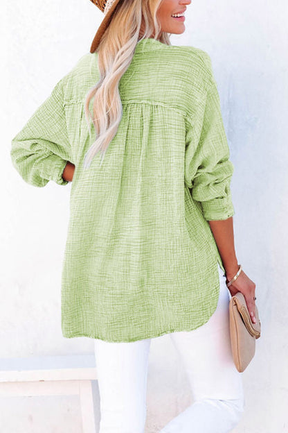 Marin Textured Long Sleeve Blouse