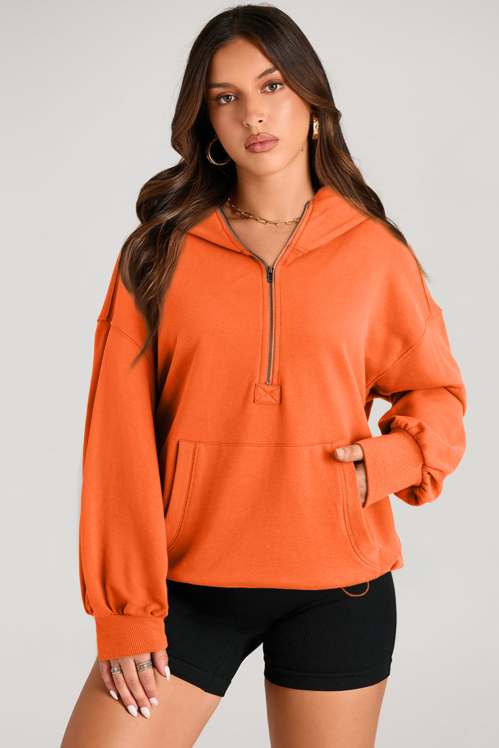 Hannah Half Zip Up Hoodie