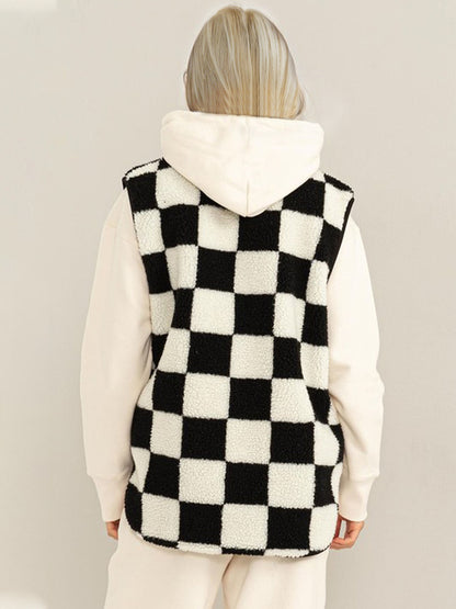 Basic Babe Checkered Vest