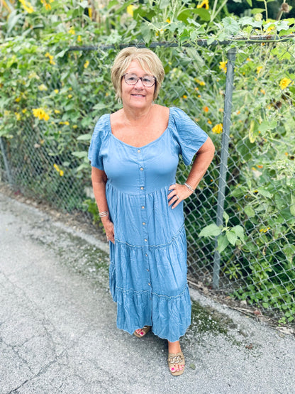 Miles Ahead Buttoned Dress