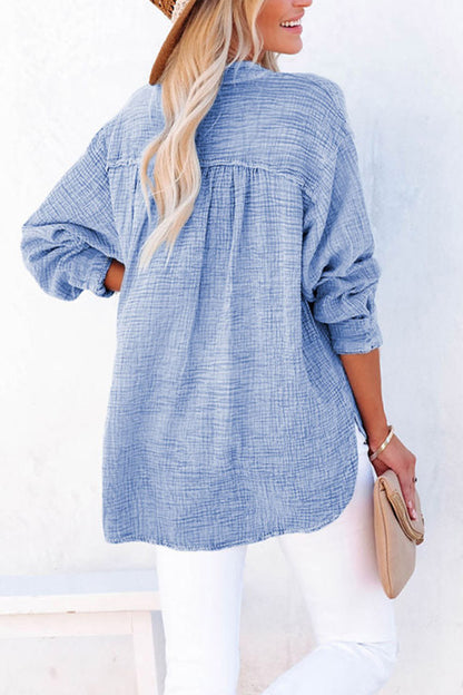 Marin Textured Long Sleeve Blouse