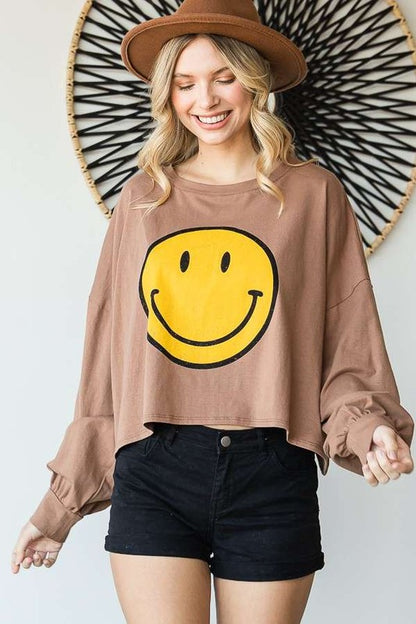 Smiley Cropped Tee