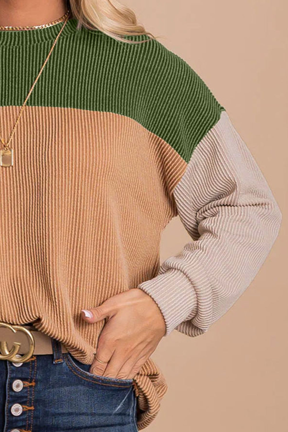 Pushing The Limit Color Block Long Sleeve