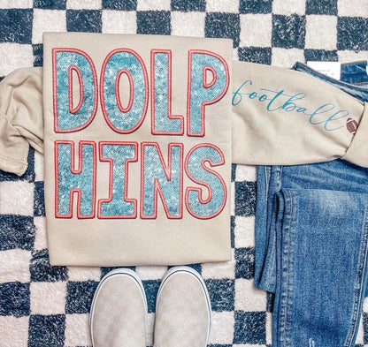 Faux Sequin Football Sweatshirts Sku 1 🏈 Ravens|Bills|Bangles|Browns|Texans|Colts|Jaguars|Chiefs|Raiders|Chargers|Dolphins|Raiders