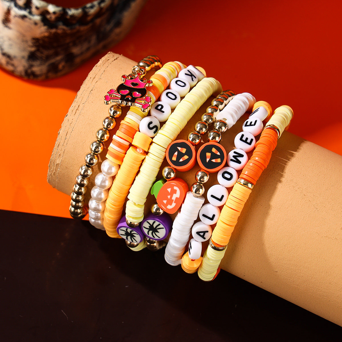 Spooky Halloween Stretchy Bracelet Set