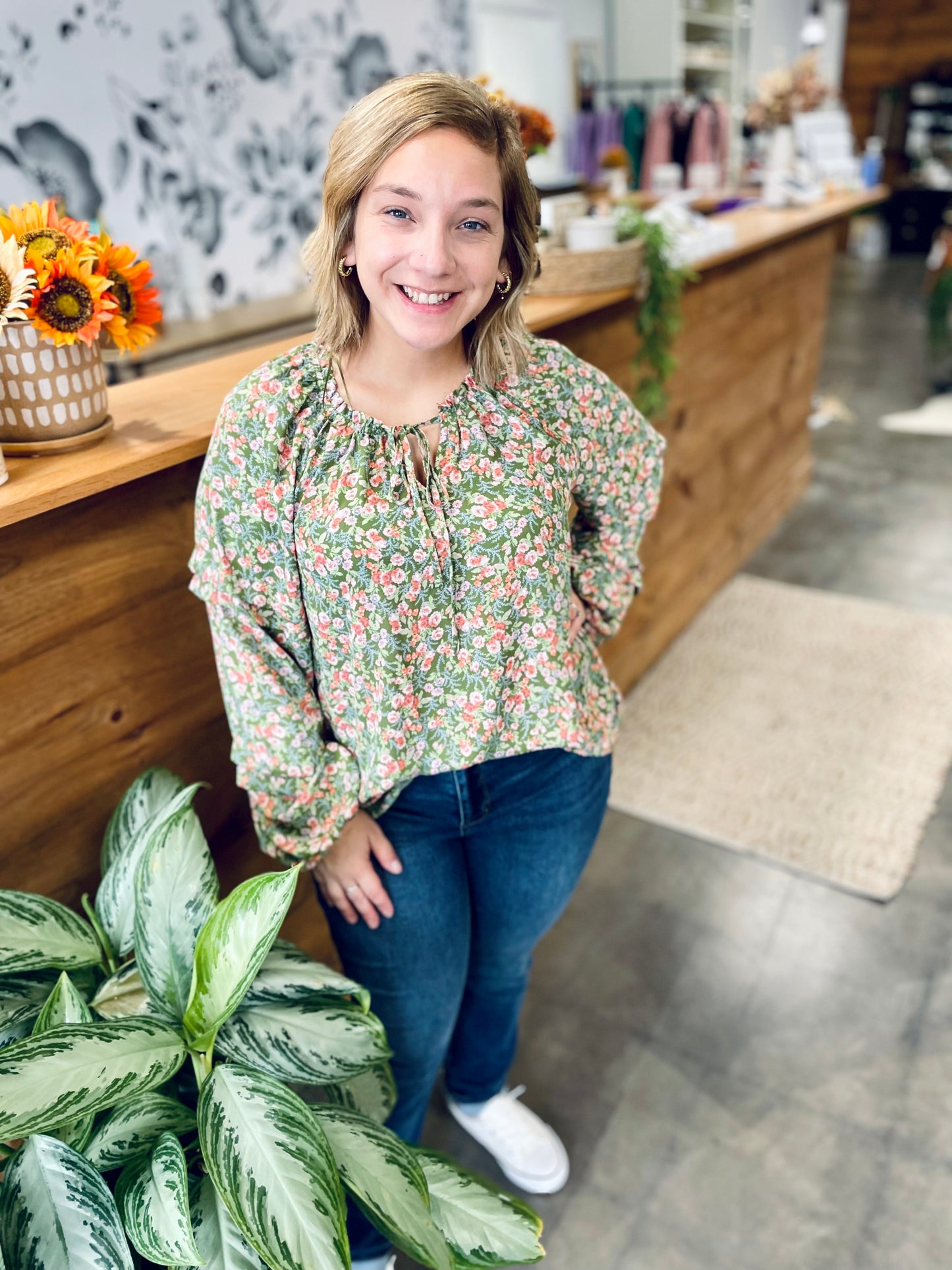 She's Blossoming Floral Blouse