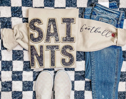 Faux Sequin Football Sweatshirts Sku 1 🏈 Ravens|Bills|Bangles|Browns|Texans|Colts|Jaguars|Chiefs|Raiders|Chargers|Dolphins|Raiders