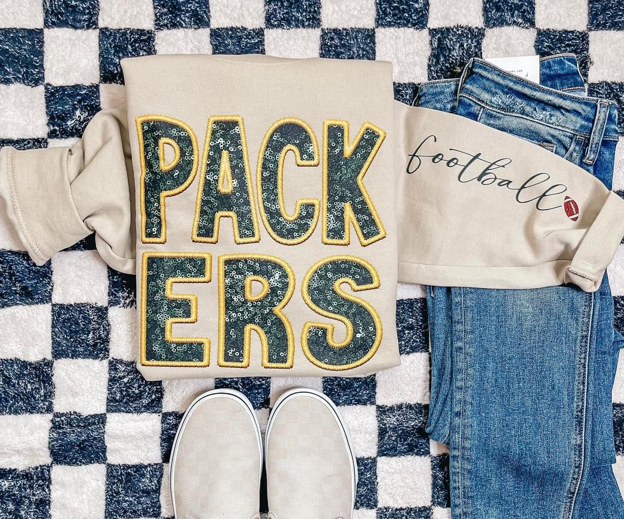 Faux Sequin Football Sweatshirts Sku 1 🏈 Ravens|Bills|Bangles|Browns|Texans|Colts|Jaguars|Chiefs|Raiders|Chargers|Dolphins|Raiders